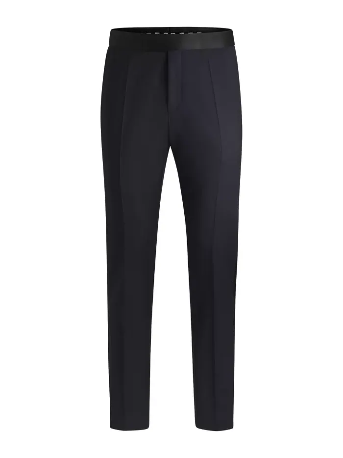 Мужские классические брюки Slim-Fit для смокинга Hugo Boss — 3