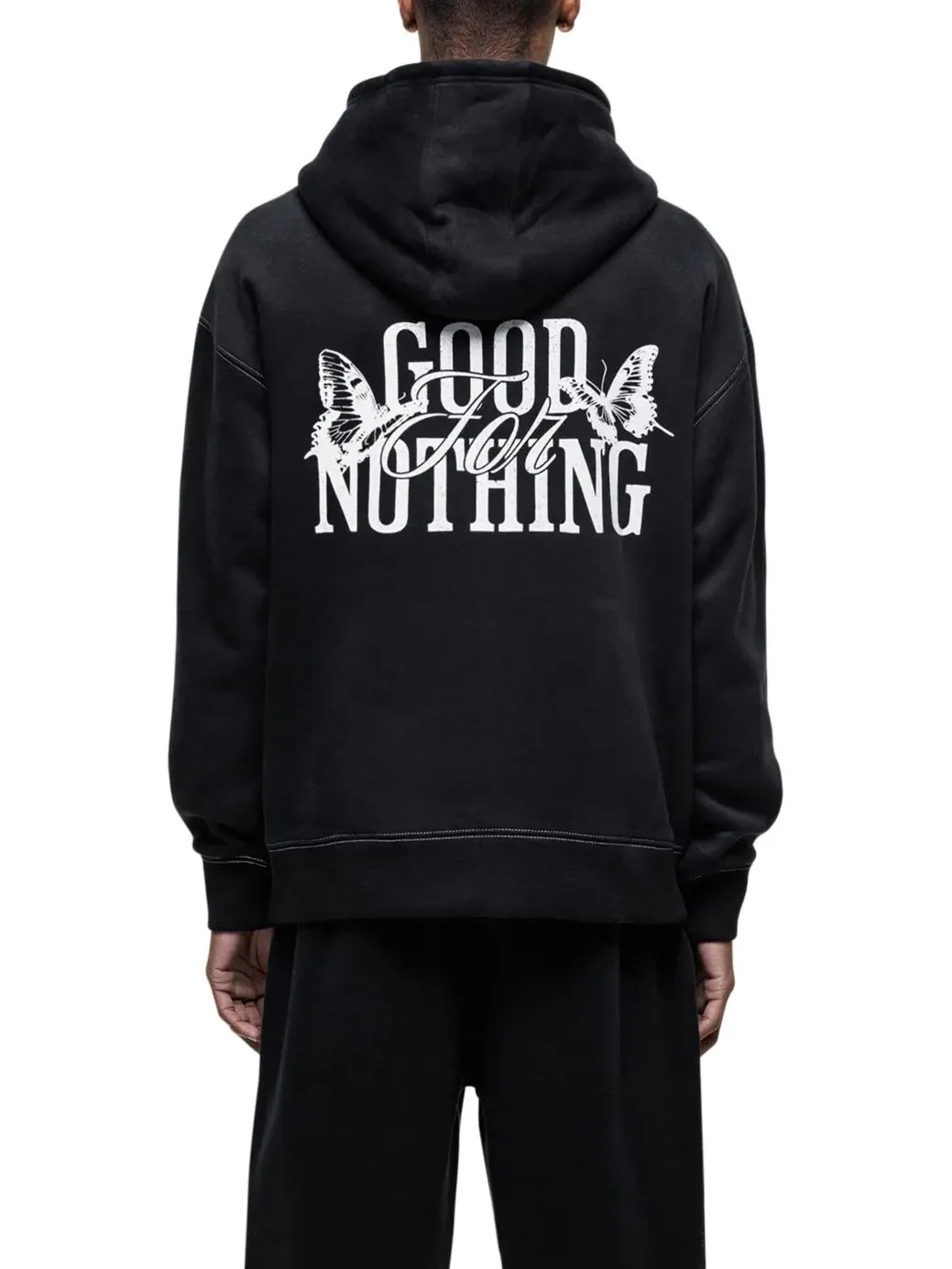 Худи Dakota Relaxed с принтом Good For Nothing — изображение 2 из 4, черный