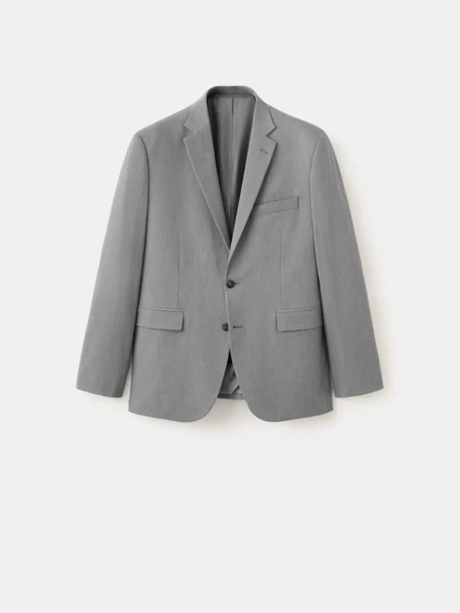 Пиджак мужской Paris Slim Fit с острым воротником MANGO — изображение 6 из 6, серый