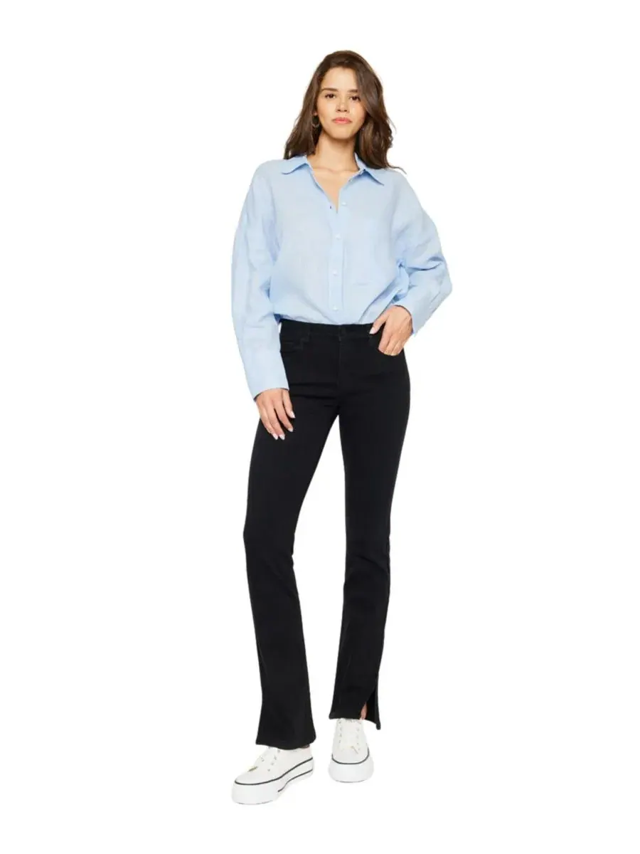 Джинсы-клеш женские Mai Mid Rise Y2K Bootcut KanCan — изображение 7 из 10, черный