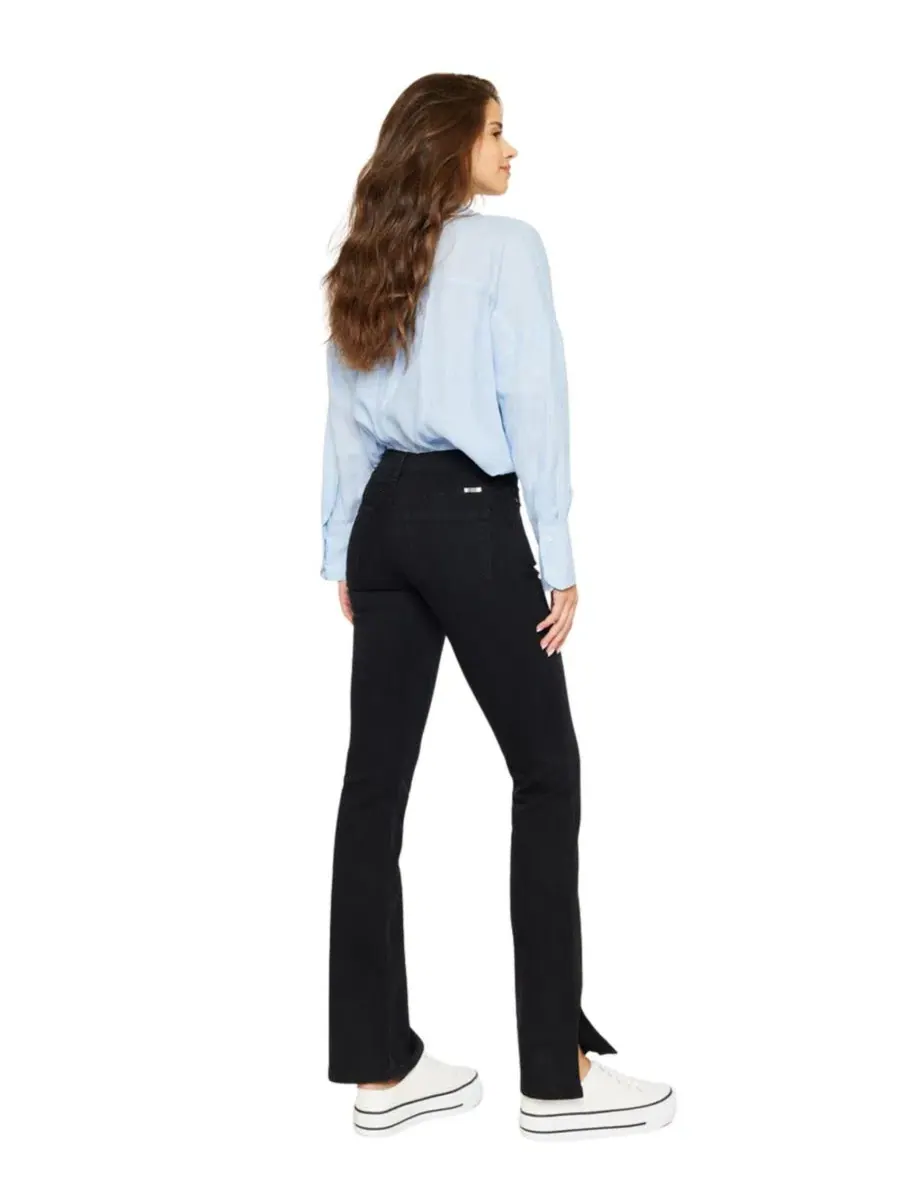 Джинсы-клеш женские Mai Mid Rise Y2K Bootcut KanCan — изображение 8 из 10, черный