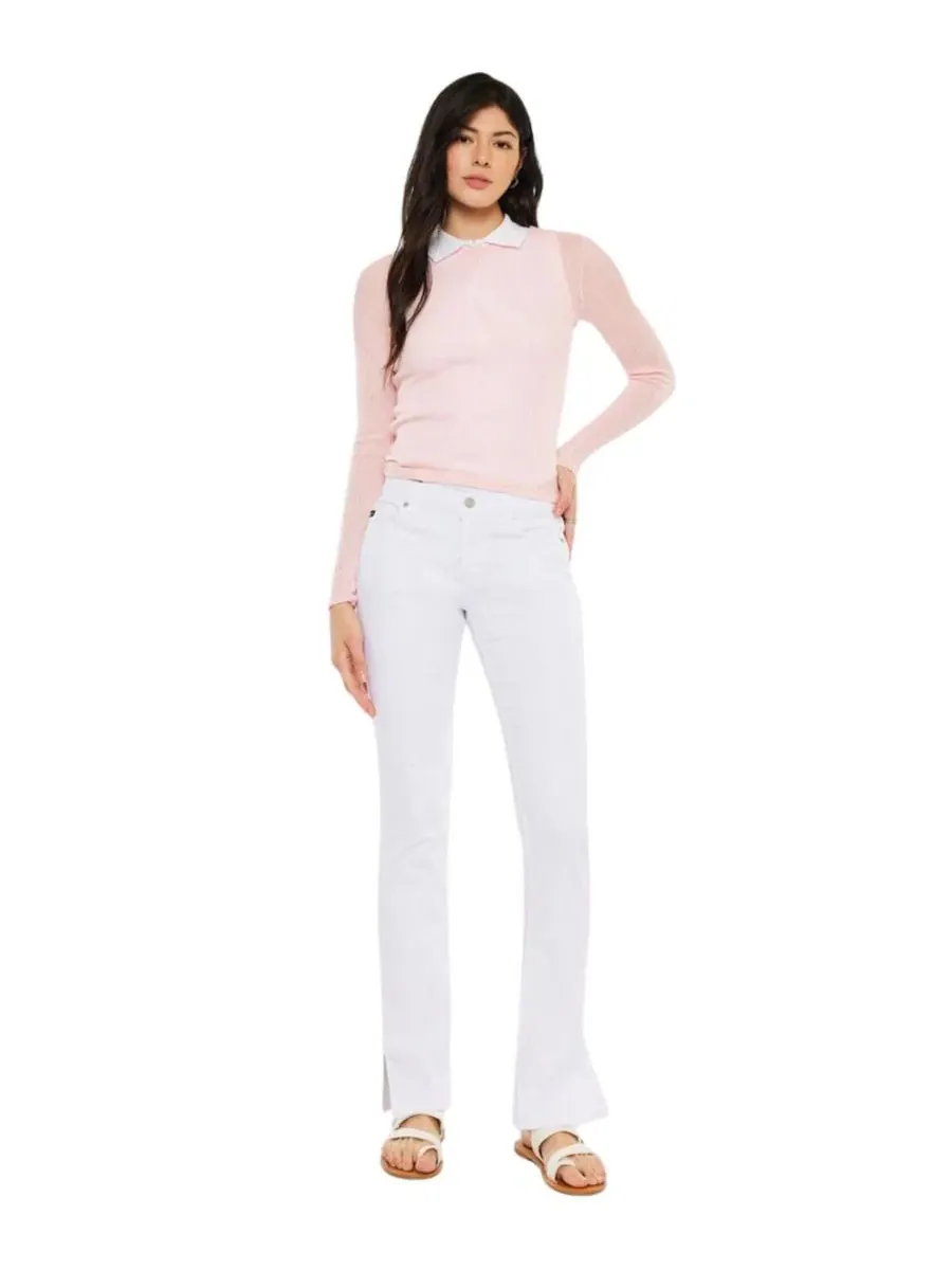 Джинсы-клеш с завышенной талией Mai Mid Rise Y2K Bootcut KanCan — изображение 8 из 8, белый