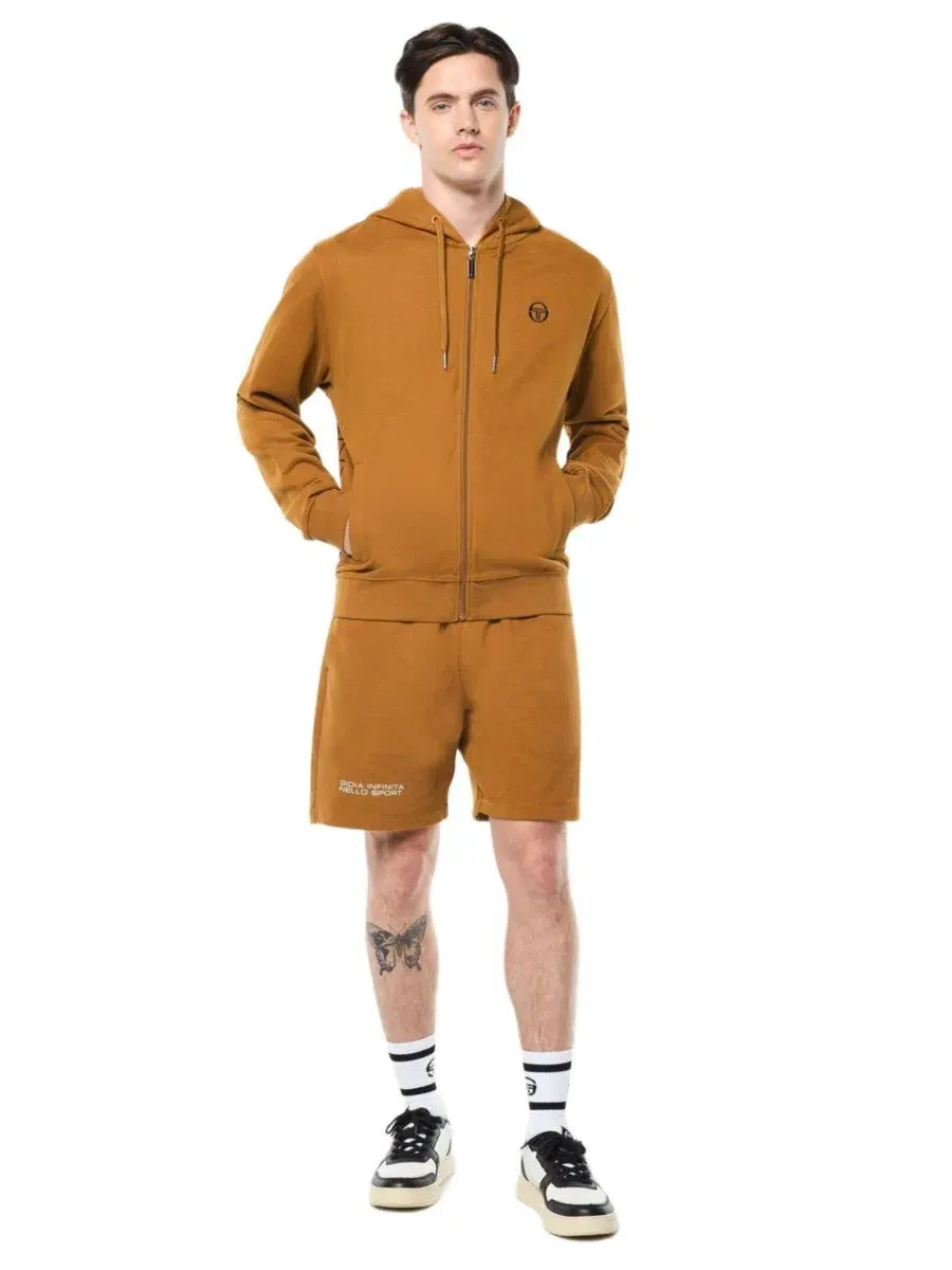 Худи полноценное с принтом Netto Sergio Tacchini — изображение 2 из 5, коричневый