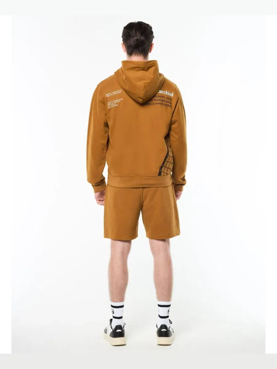 Худи полноценное с принтом Netto Sergio Tacchini — изображение 4 из 5, коричневый