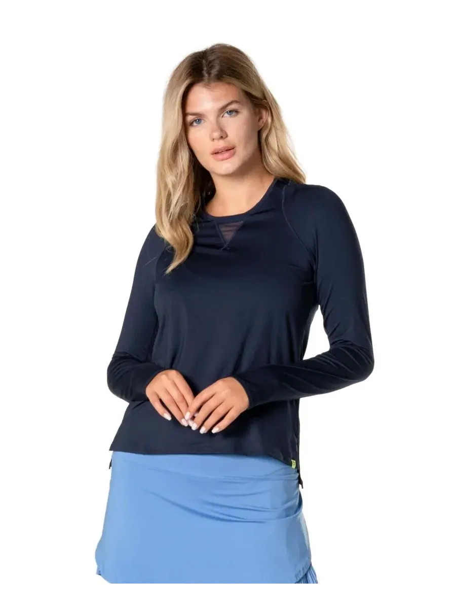 Женский топ с длинным рукавом с защитой от солнца, модель Breezy Long Sleeve Lucky In Love — синий