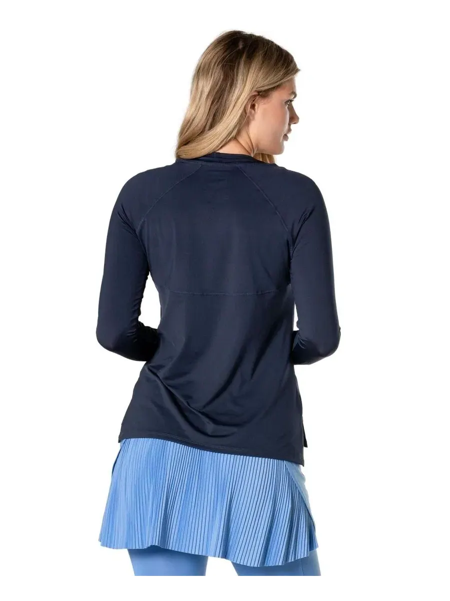 Женский топ с длинным рукавом с защитой от солнца, модель Breezy Long Sleeve Lucky In Love — изображение 3 из 3, синий