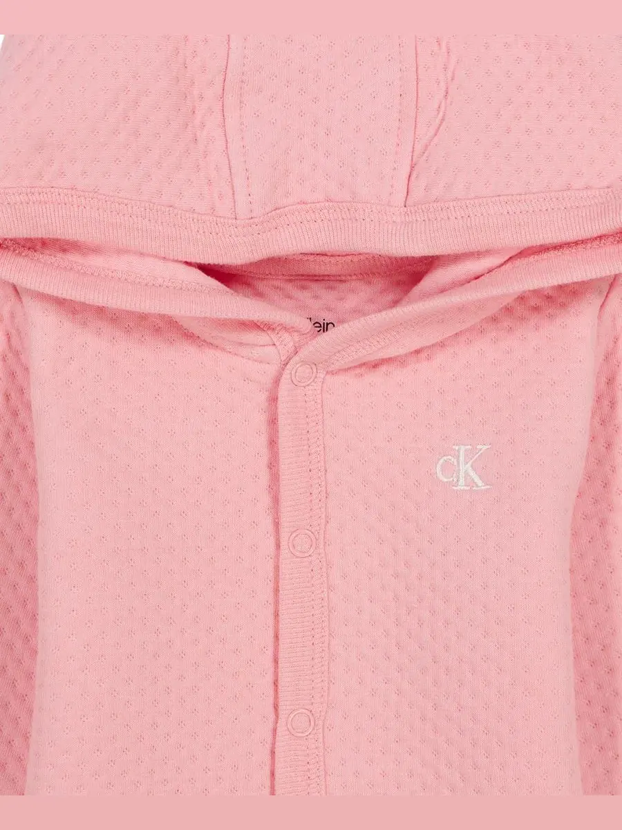 Комплект из 3 предметов: куртка с капюшоном, боди и брюки Calvin Klein — изображение 9 из 9, розовый/белый