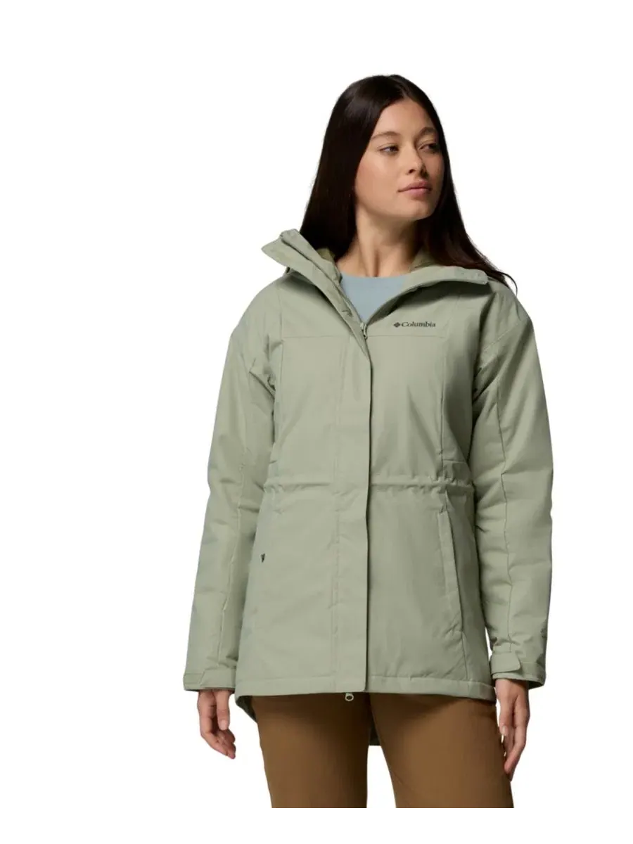 Женская длинная куртка Columbia Hikebound II Long Waterproof Insulated Hooded Jacket — изображение 1 из 3, сафари