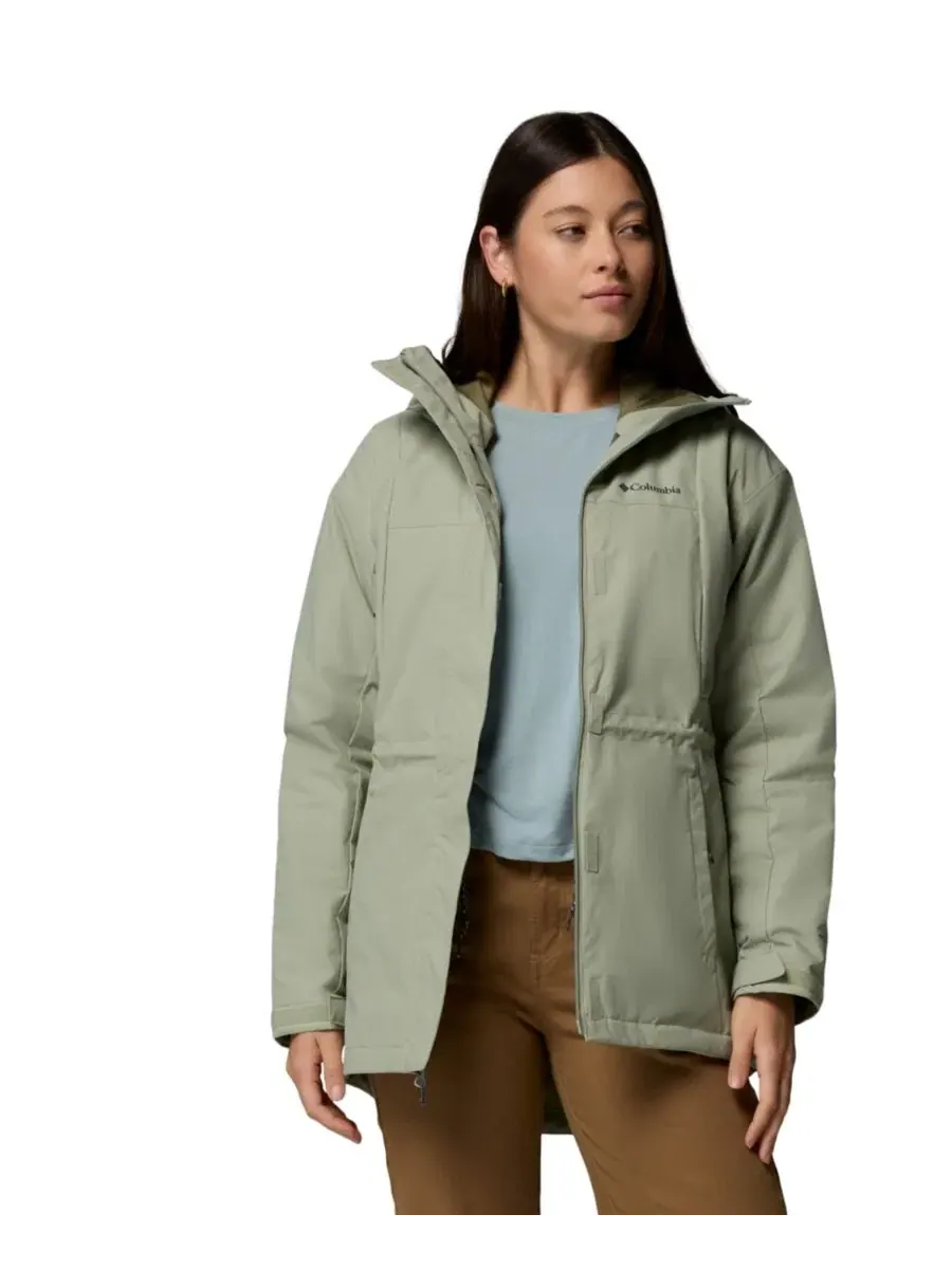 Женская длинная куртка Columbia Hikebound II Long Waterproof Insulated Hooded Jacket — изображение 2 из 3, сафари