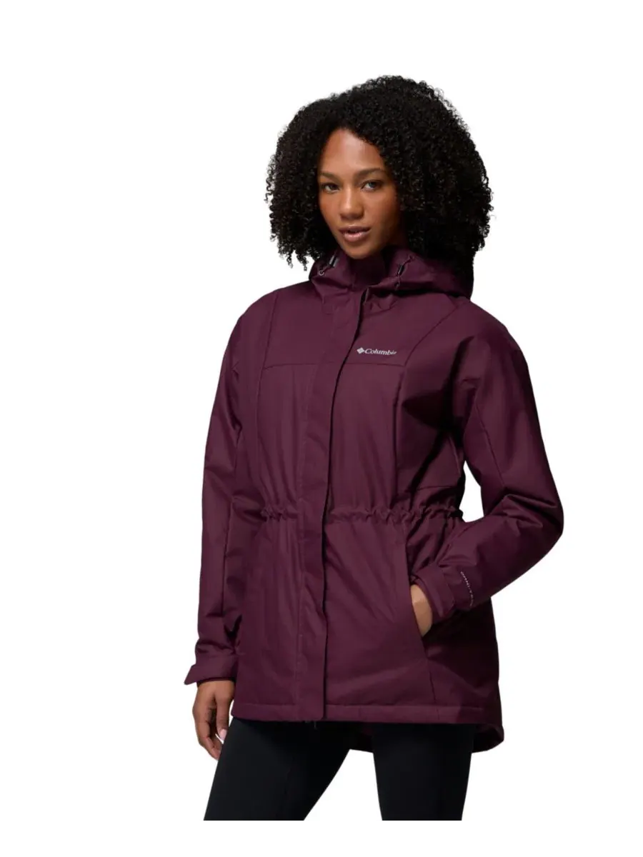 Женская длинная куртка Columbia Hikebound II Long Waterproof Insulated Hooded Jacket — изображение 2 из 3, лунный вид