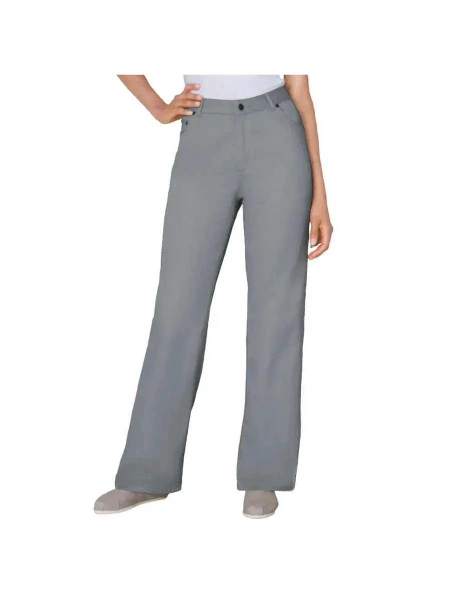 Джинсы прямого кроя с пятью карманами Woman Within Perfect Relaxed All-Cotton Denim