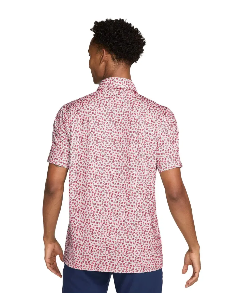 Мужское поло для гольфа с Dri-FIT технологией, с коротким рукавом Nike — изображение 3 из 3, красный/белый