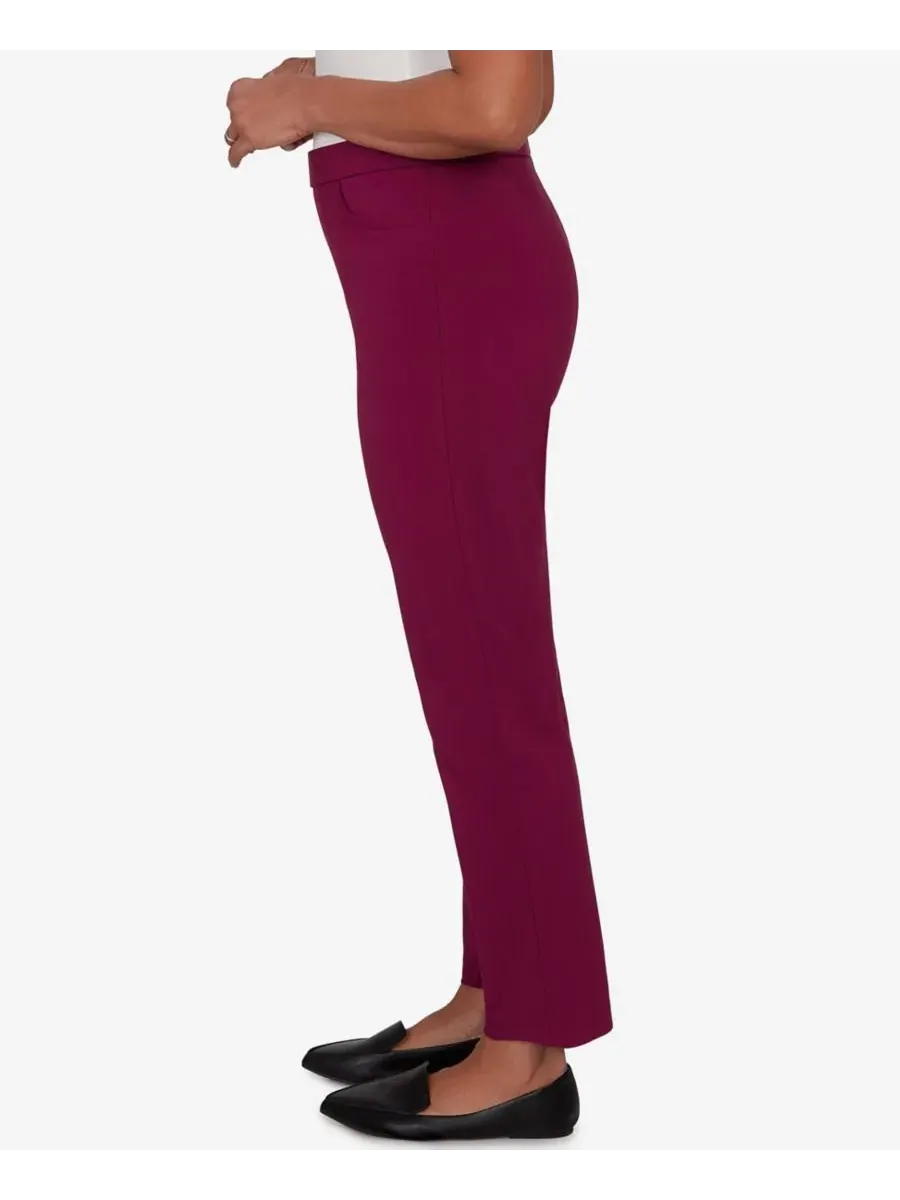 Брюки укороченные с принтом Petite Colored Allure Stretch Alfred Dunner — изображение 3 из 5, фиолетовый