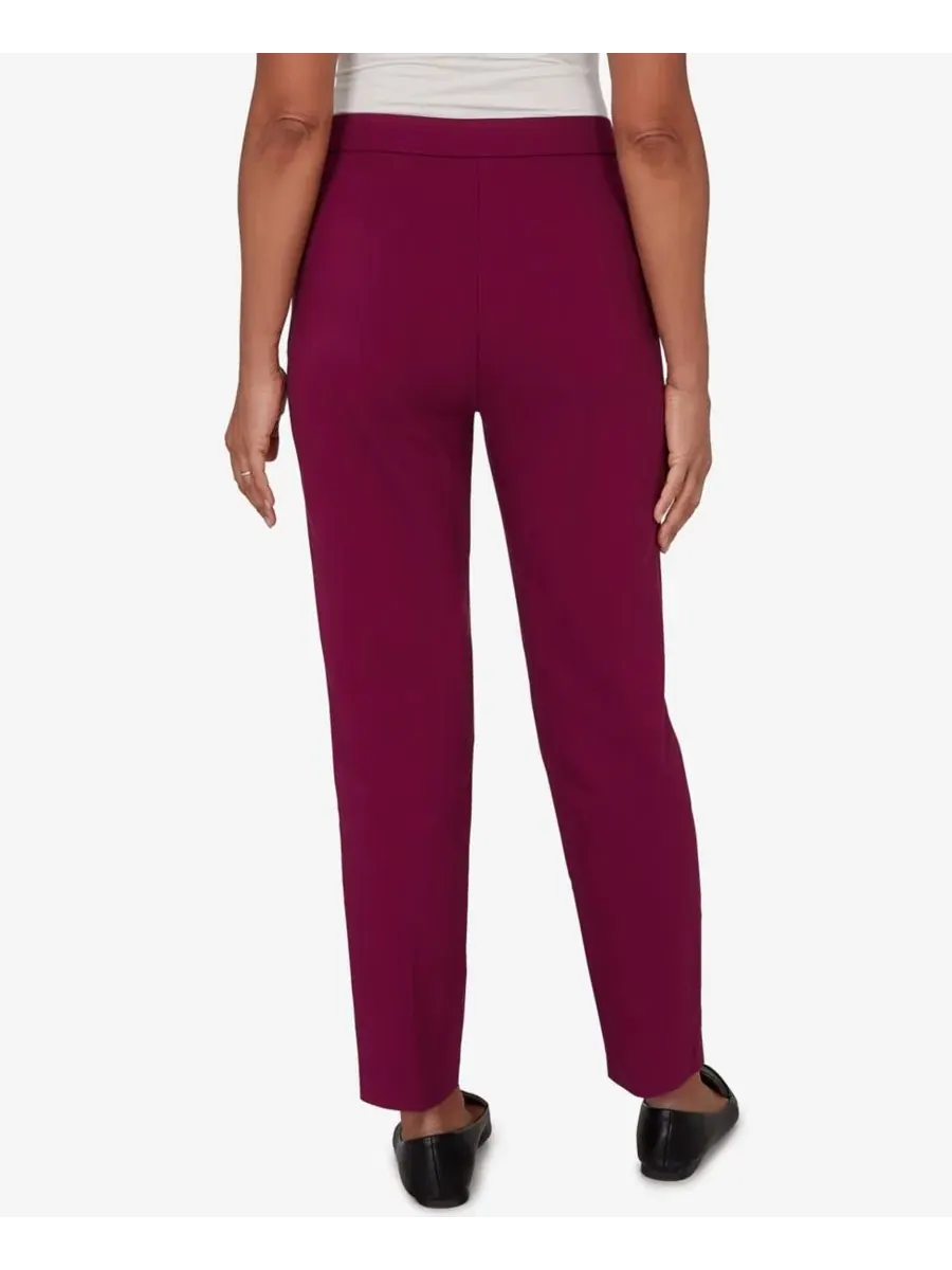 Брюки укороченные с принтом Petite Colored Allure Stretch Alfred Dunner — изображение 5 из 5, фиолетовый