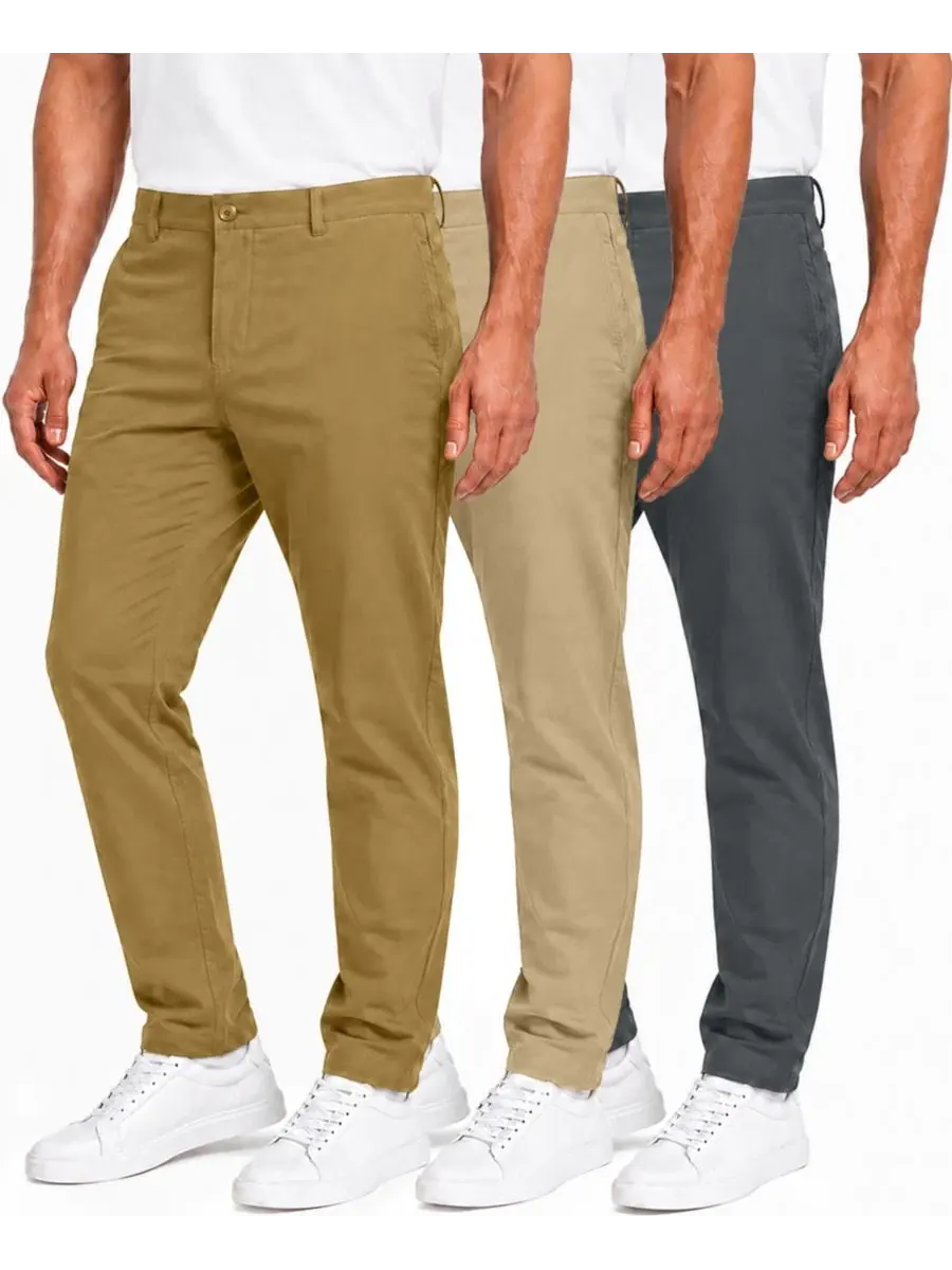 Брюки чинос из 3 предметов, Super Stretch Slim-Fit Blu Rock — серый