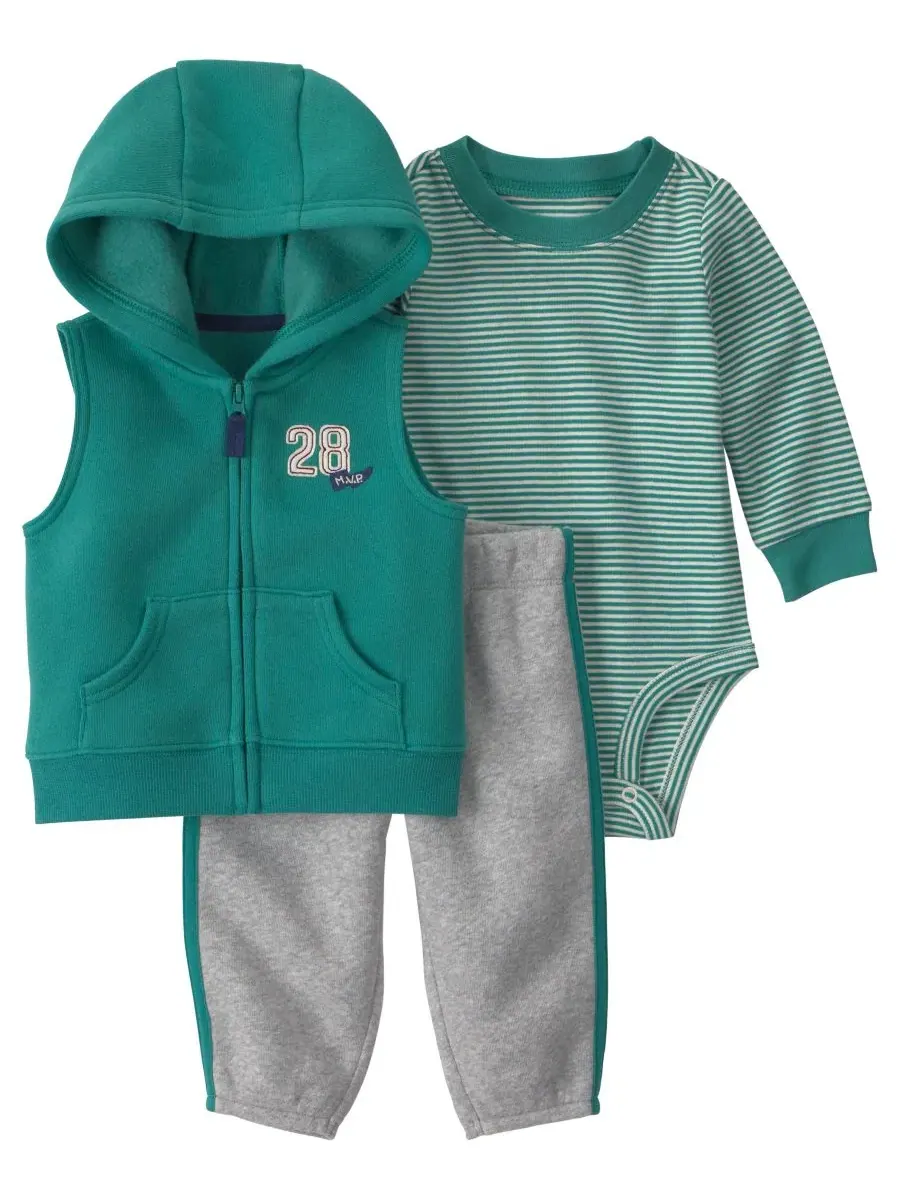 Комплект из 3 предметов: худи, боди и брюки, модель 28 Varsity Sleeveless Carter's