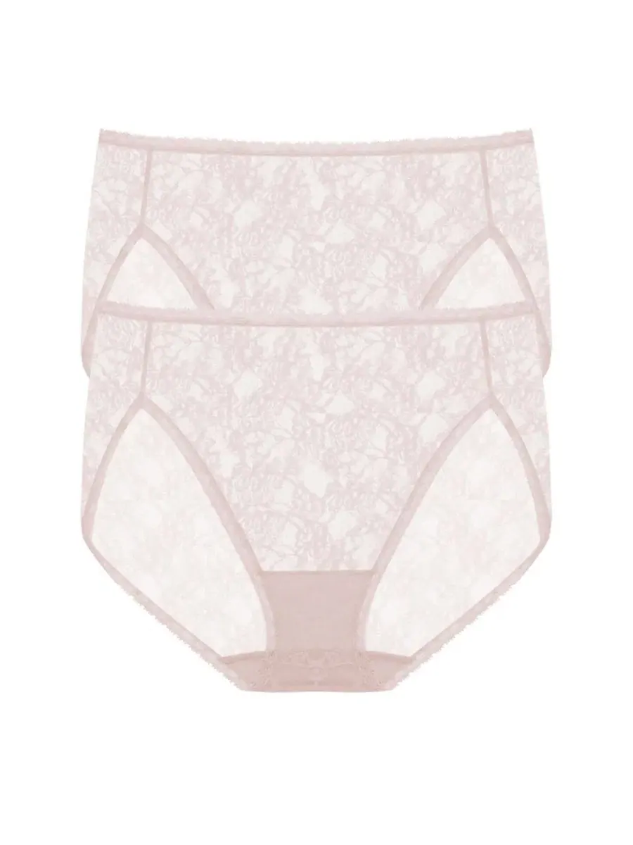 Трусы женские из кружева, комплект из 2 штук, Allure One Lace Natori — изображение 1 из 4, розовый бежевый