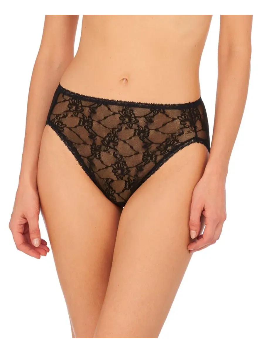 Комплект трусов с кружевным краем, модель Allure One Lace Natori — изображение 2 из 4, черный
