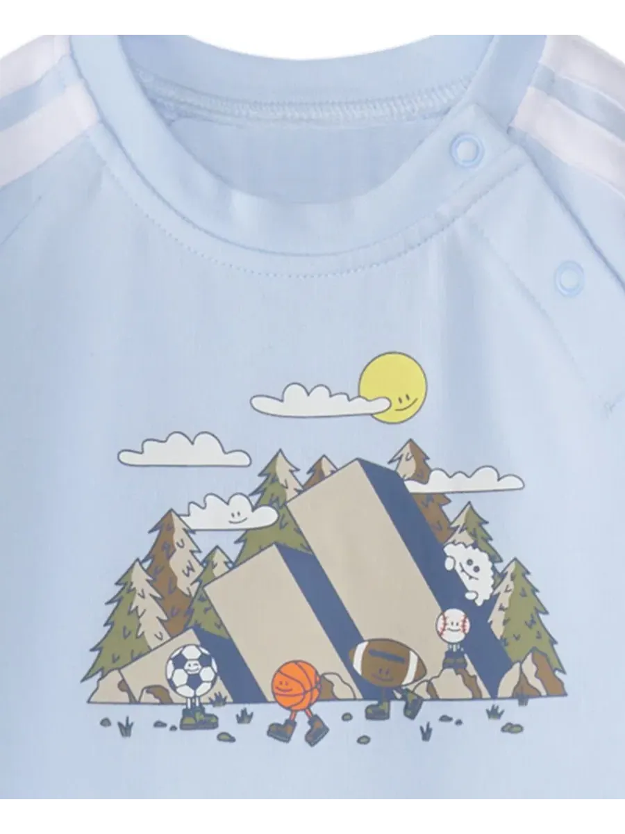 Комбинезон с длинным рукавом 3S Mountain adidas — изображение 3 из 4, светлый синий