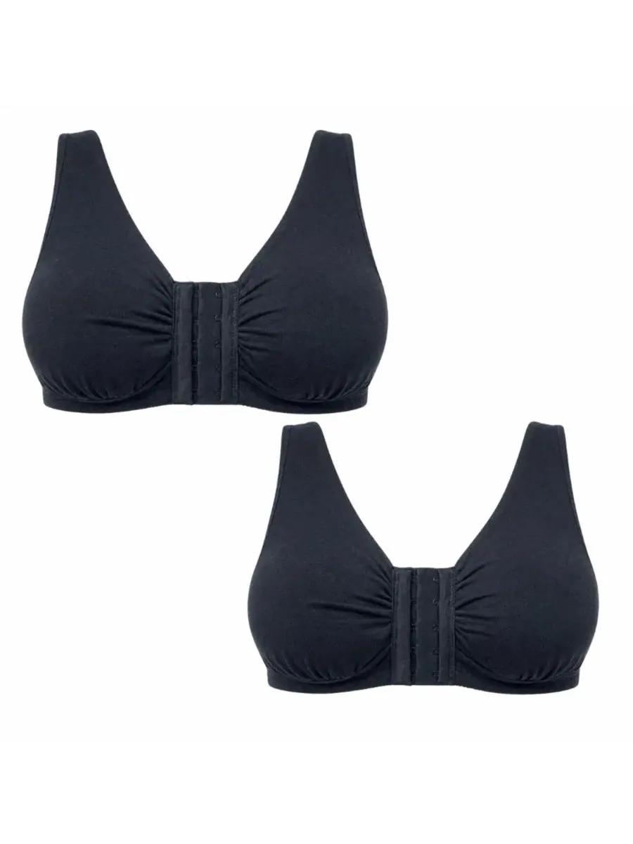 Бюстгальтер с передней застежкой Ease, комплект из 2 шт Meadow — черный
