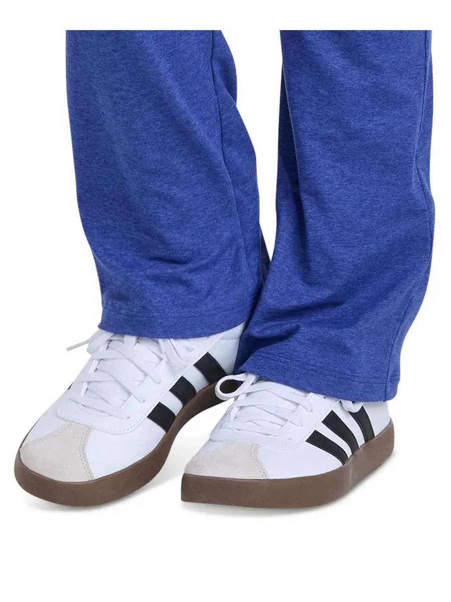Леггинсы с заниженной посадкой и расклешенной штаниной, модель Folded Waistband Kick Flare Pants — изображение 4 из 5, синий