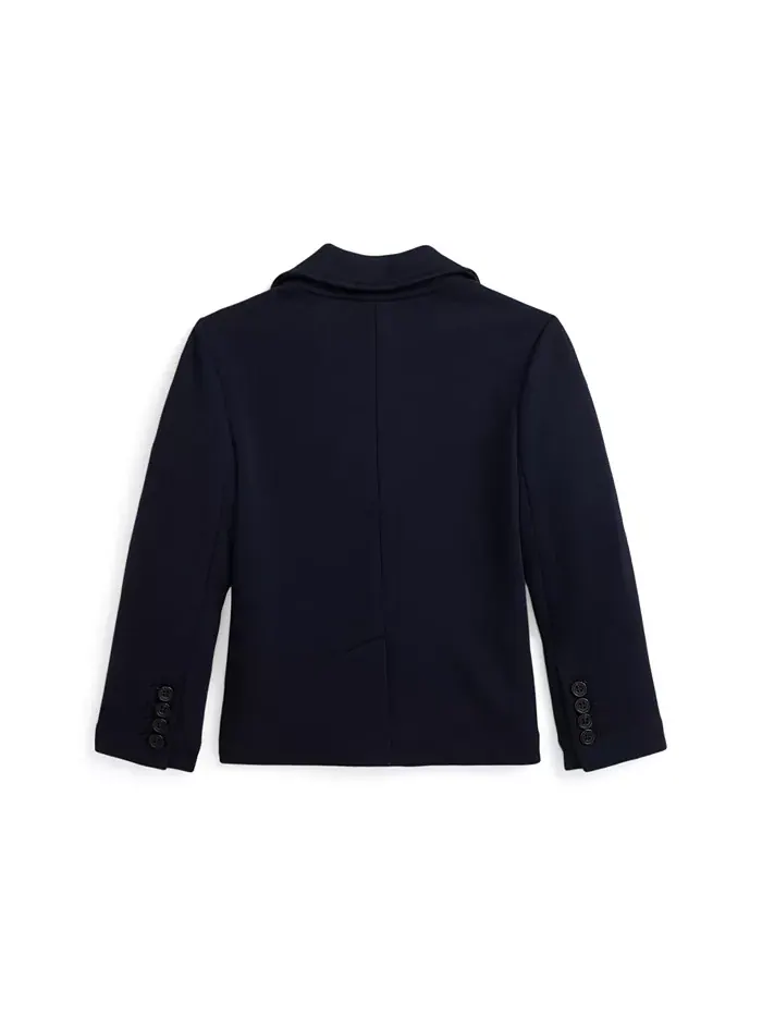 Детская и мальчиковая рубашка-куртка из двойного трикотажа Polo Ralph Lauren — изображение 6 из 6, темно-синий