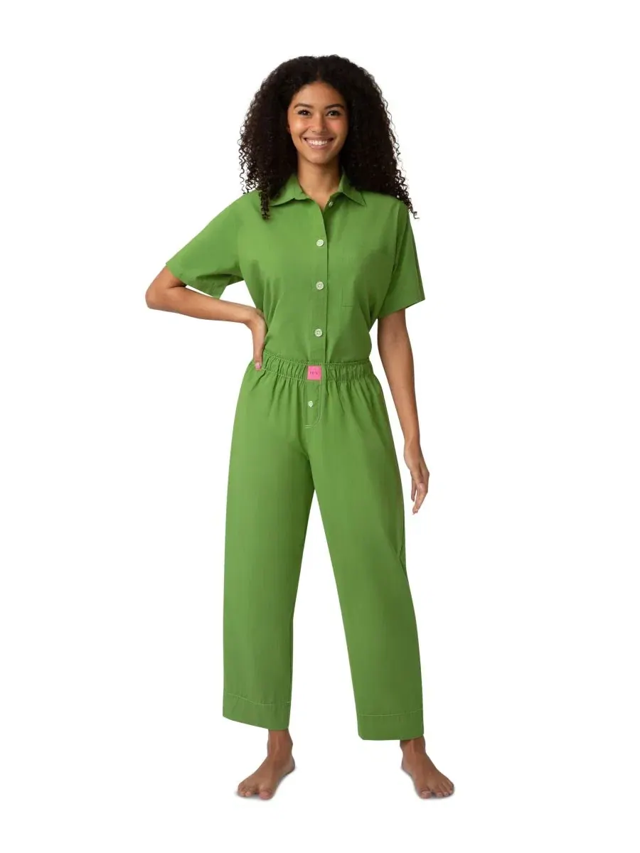 Пижамная рубашка Poplin Hue — изображение 1 из 2, кактус