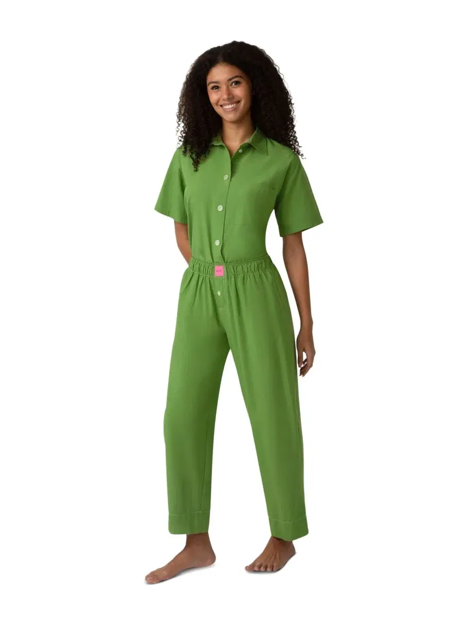 Пижамная рубашка Poplin Hue — изображение 2 из 2, кактус