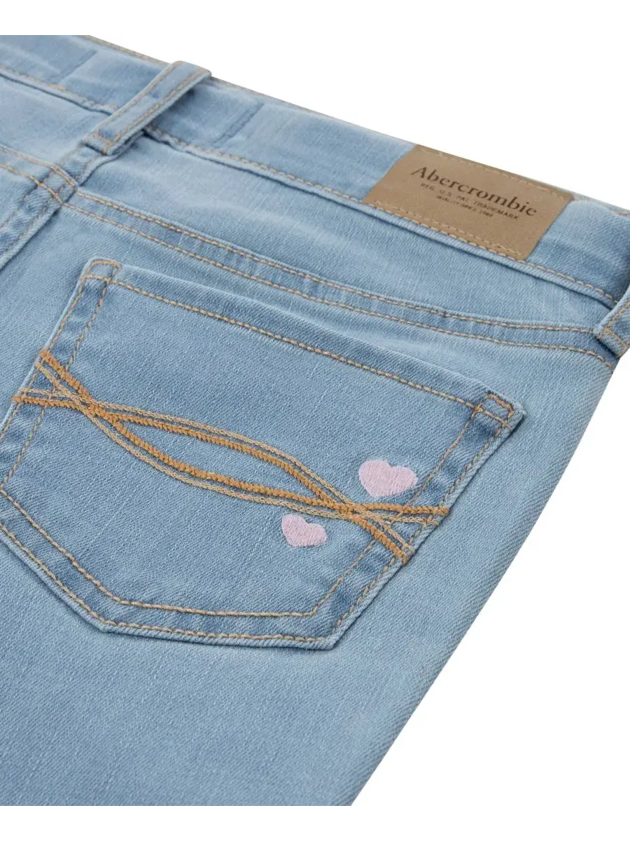 Джинсы клеш с низкой посадкой Girls' 5-16 Low Rise Bootcut Jeans abercrombie kids — изображение 5 из 5, синий