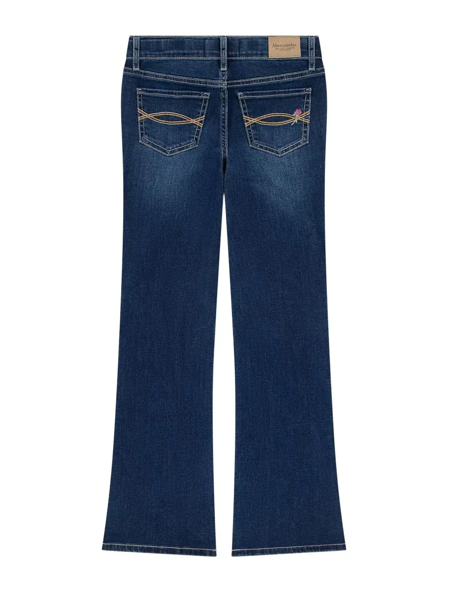 Джинсы клеш с низкой посадкой Girls' 5-16 Low Rise Bootcut Jeans abercrombie kids — изображение 2 из 5, прозрачный