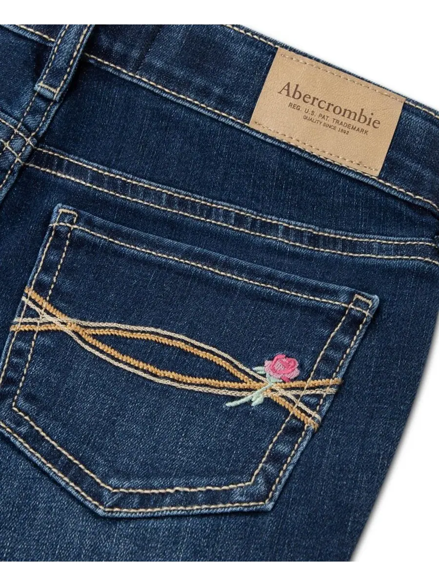 Джинсы клеш с низкой посадкой Girls' 5-16 Low Rise Bootcut Jeans abercrombie kids — изображение 5 из 5, прозрачный