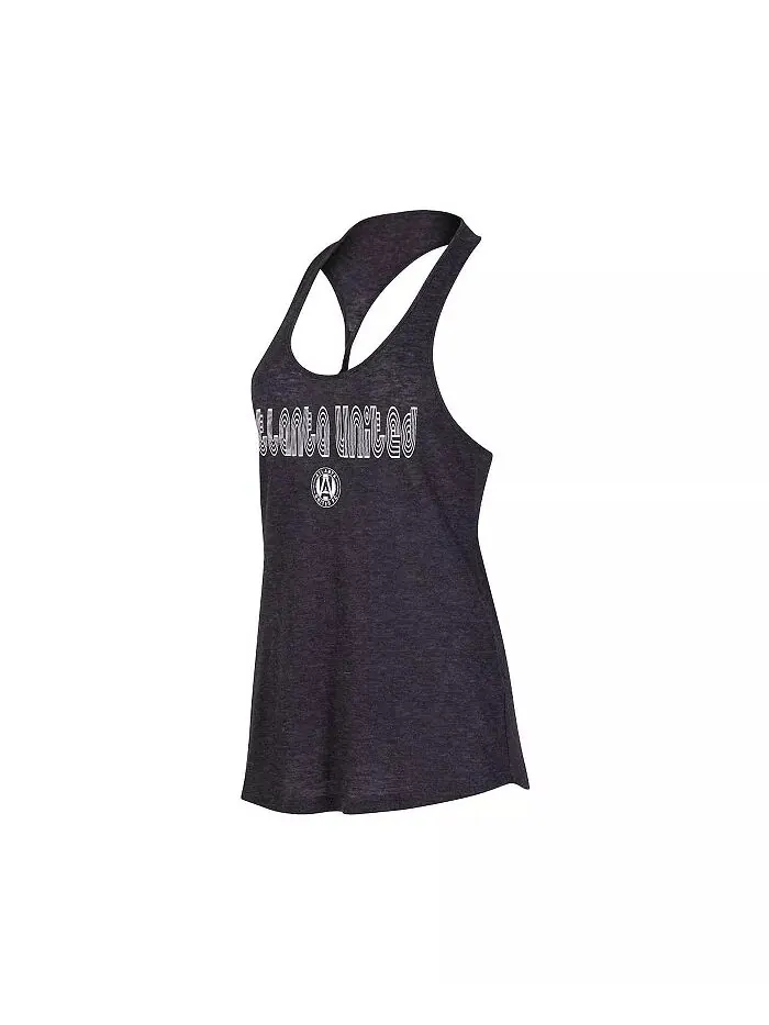 Женская майка Heather Charcoal Atlanta United FC Radiant Twist Back с круглым вырезом Concepts Sport — изображение 1 из 1
