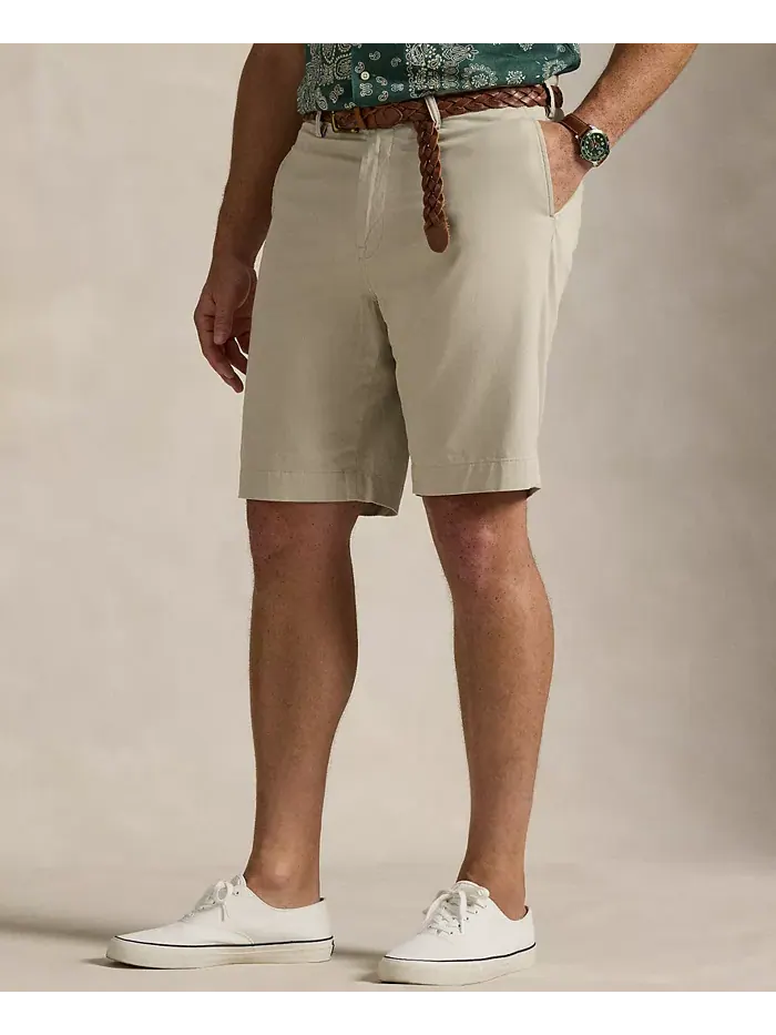 Мужские классические укороченные шорты чинос Big & Tall с эластичной тканью Polo Ralph Lauren — изображение 6 из 9, серый