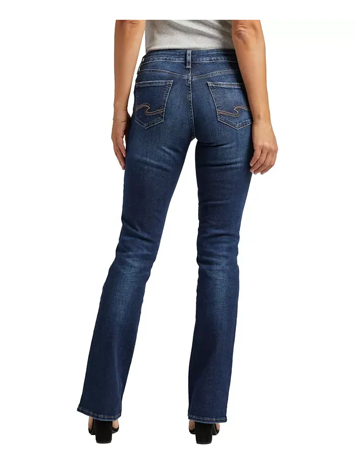 Джинсы Suki Mid Rise Stretchy Slim Bootcut Silver Jeans Co. — изображение 2 из 7, синий