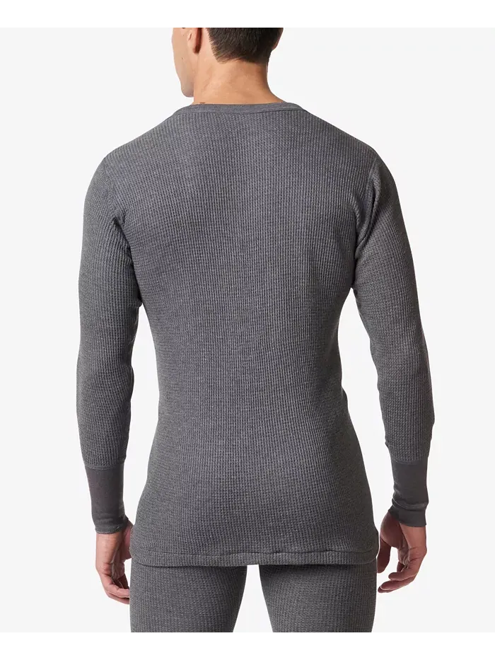 Мужская термофутболка Essentials Waffle Knit с длинным рукавом Stanfield's — изображение 2 из 3, темно-серый