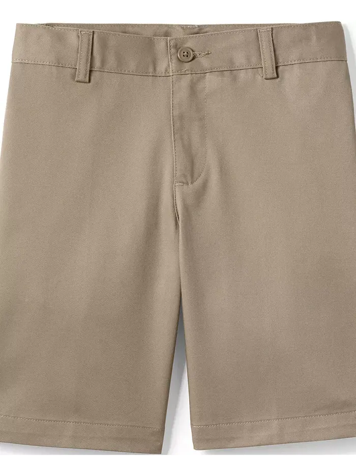 Шорты-чинос для мальчиков Plain Front Blend Lands' End — изображение 3 из 3, хаки