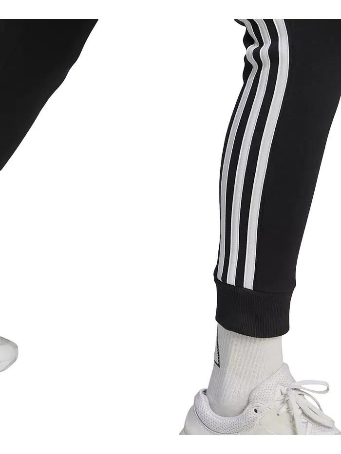 Женские джоггеры из флисового хлопка с 3 полосками adidas — изображение 5 из 7, черный/белый