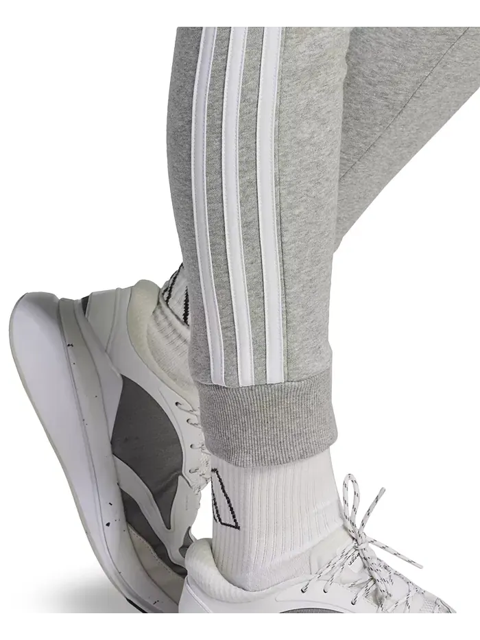 Женские джоггеры из флисового хлопка с 3 полосками adidas — изображение 5 из 5, серый/белый