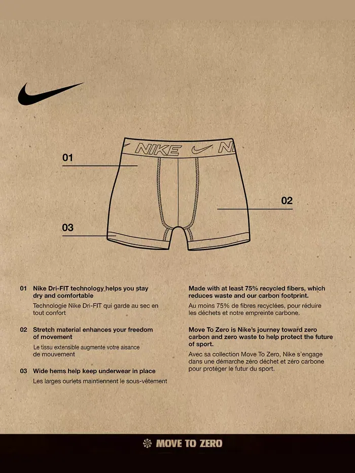 Большие мальчики 3 шт. Базовые боксеры Dri-FIT Nike — изображение 10 из 10, гейм роял