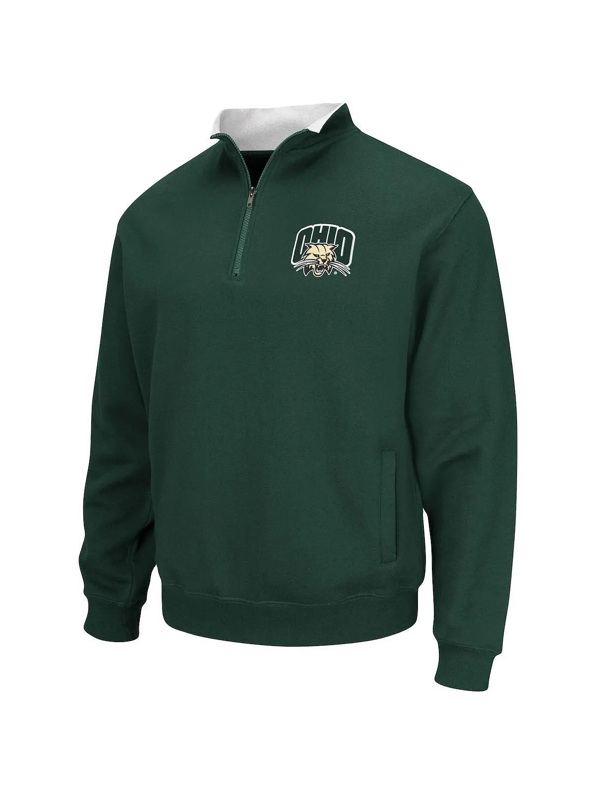 Мужская зеленая куртка ohio bobcats tortugas logo с молнией на четверть Colosseum — изображение 3 из 4, зеленый