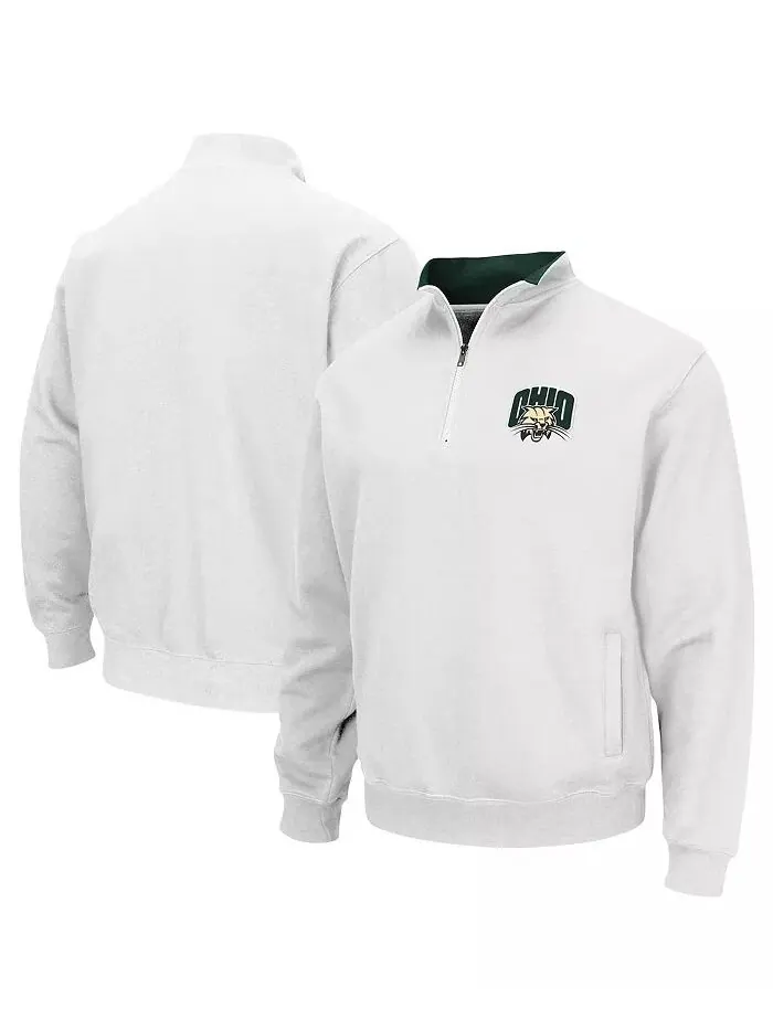 Мужская толстовка Ohio Bobcats Tortugas Logo с застежкой-молнией на четверть Colosseum — изображение 1 из 6, белый