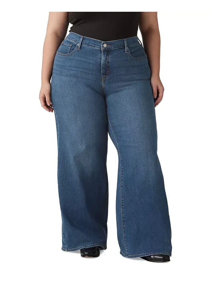 Джинсы Plus Size Mid Rise 318 Shaping с широкими штанинами Levi's