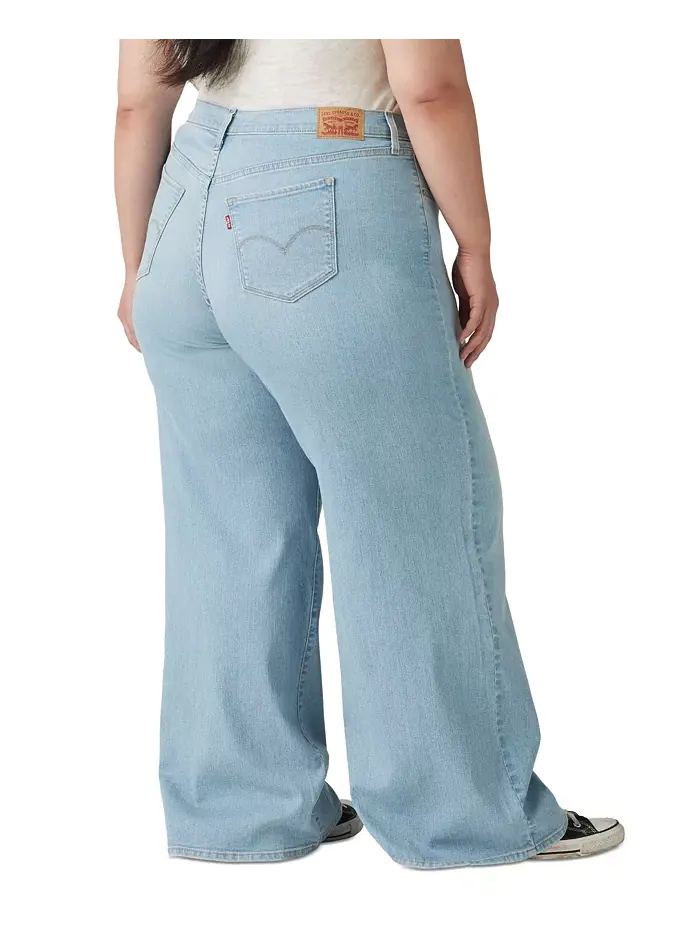 Джинсы Plus Size Mid Rise 318 Shaping с широкими штанинами Levi's — изображение 2 из 4, прозрачный