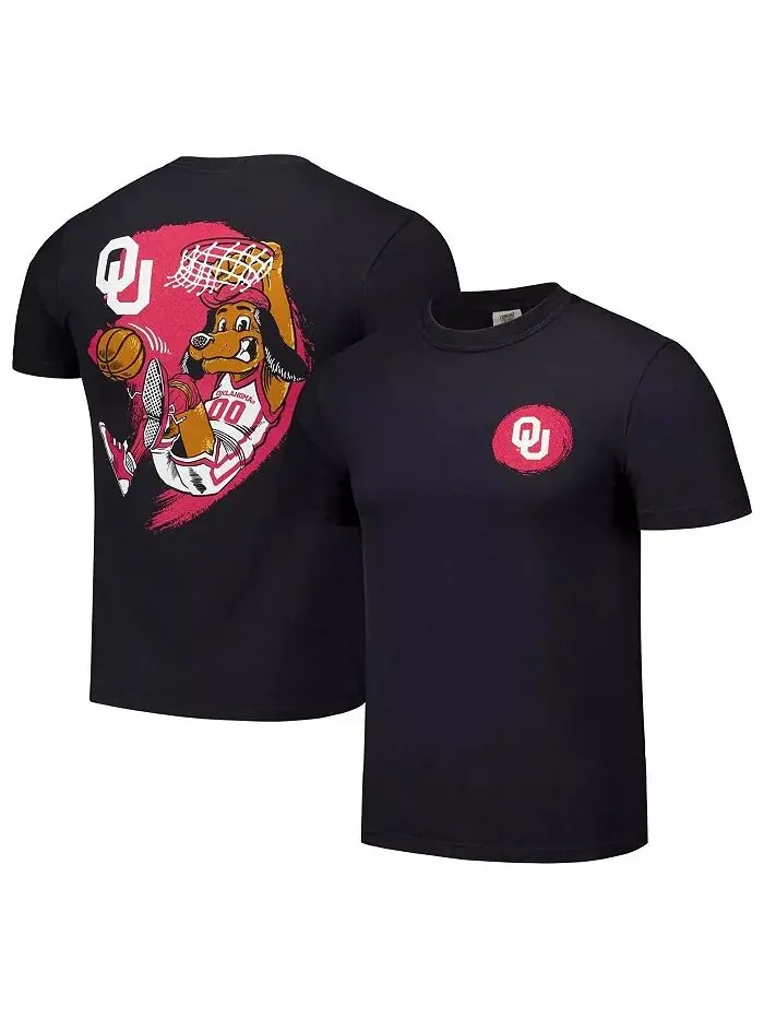 Мужская и женская футболка Oklahoma Sooners Hyper Local Top Daug Slam Dunk Image One — черный