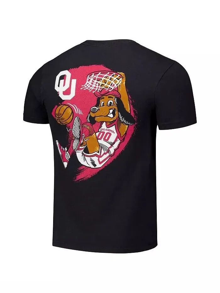 Мужская и женская футболка Oklahoma Sooners Hyper Local Top Daug Slam Dunk Image One — изображение 3 из 5, черный