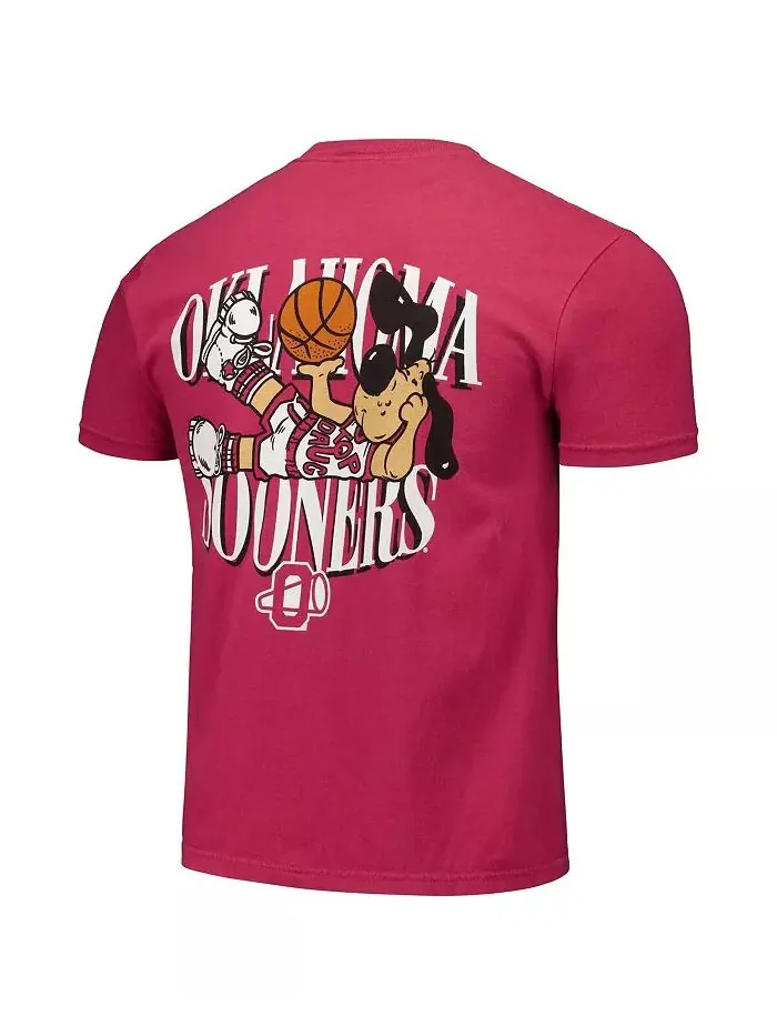 Мужская и женская футболка Oklahoma Sooners Hyper Local Top Daug Slam Dunk Image One — изображение 3 из 3, красный