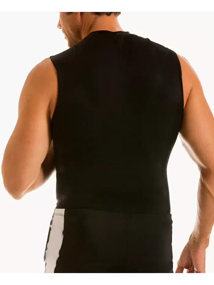 Мужская футболка-поло без рукавов с высоким воротом Activewear Hi-Neck Sleeveless Crewneck Instaslim — изображение 2 из 4