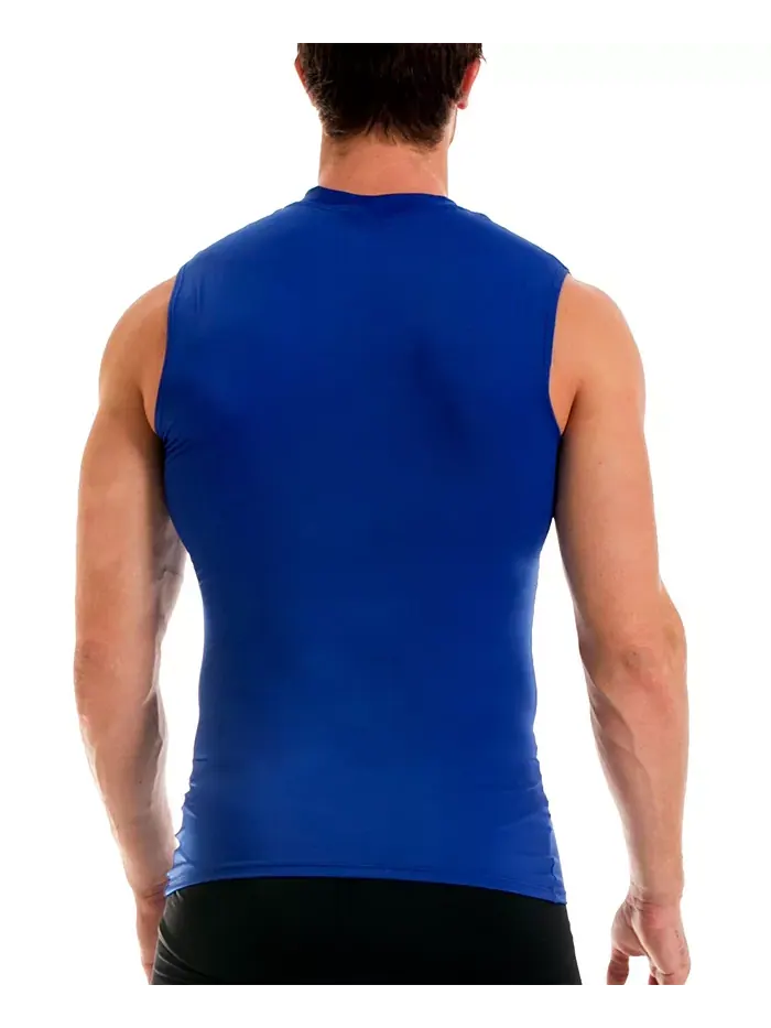 Мужская футболка-поло без рукавов с высоким воротом Activewear Hi-Neck Sleeveless Crewneck Instaslim — изображение 2 из 3