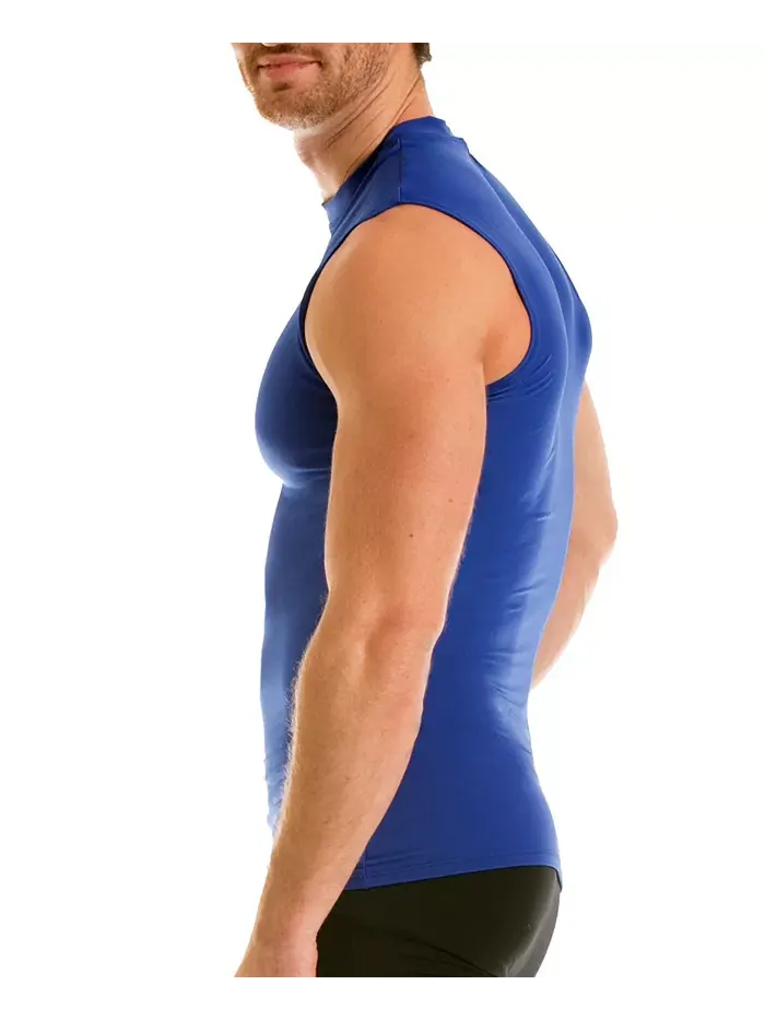 Мужская футболка-поло без рукавов с высоким воротом Activewear Hi-Neck Sleeveless Crewneck Instaslim — изображение 3 из 3