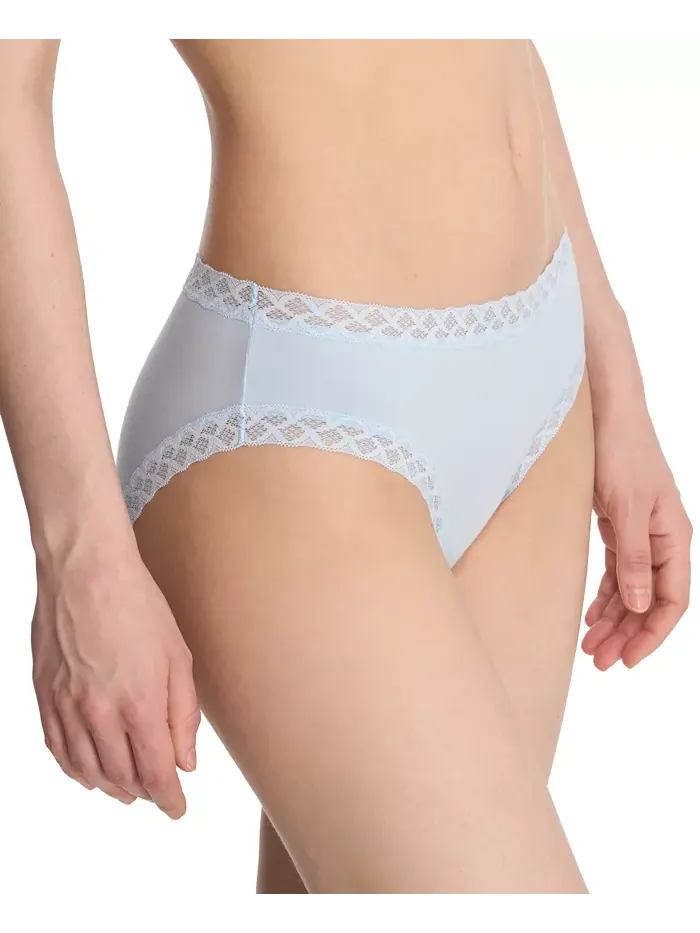 Трусы Bliss Lace-Trim Cotton Brief Underwear 156058 Natori — изображение 2 из 3, синий